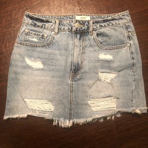 Forever 21 Jean Skirt with Stylish Rips